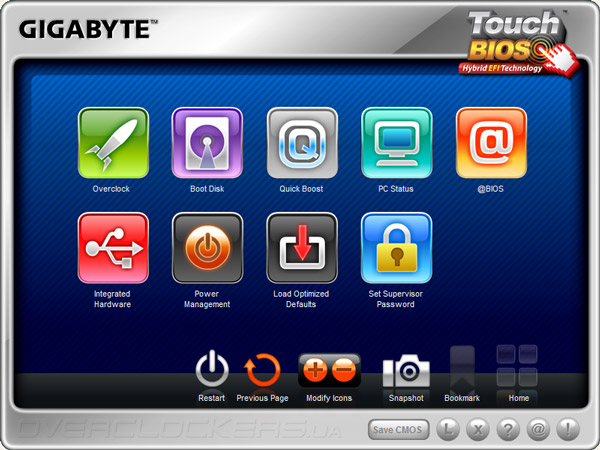 Gigabyte TouchBIOS