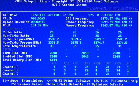 BIOS Setup Gigabyte GA-X58A-UD9