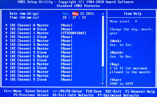 BIOS Setup Gigabyte GA-X58A-UD9