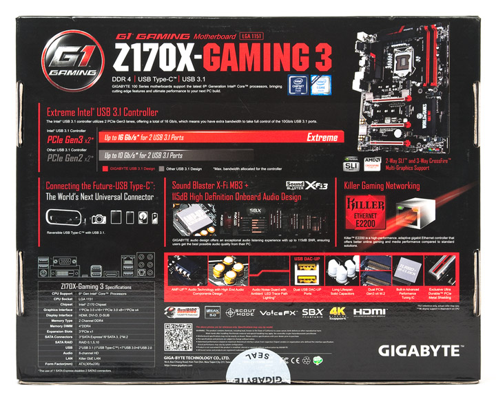 Gigabyte GA-Z170X-Gaming 3