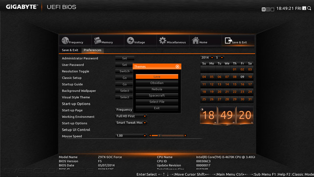 UEFI Setup Gigabyte GA-Z97X-SOC Force