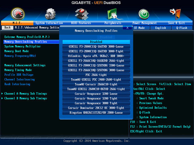 UEFI Setup Gigabyte GA-Z97X-SOC Force