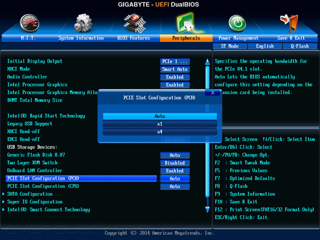 UEFI Setup Gigabyte GA-Z97X-SOC Force