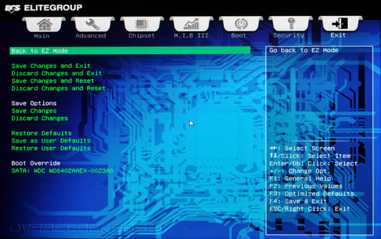 UEFI Setup ECS H67H2-I