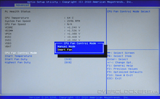 UEFI Setup Zotac H67-ITX WiFi