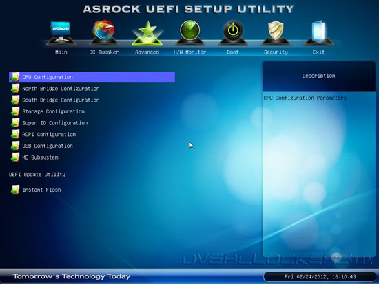 UEFI Setup ASRock X79 Extreme4-M