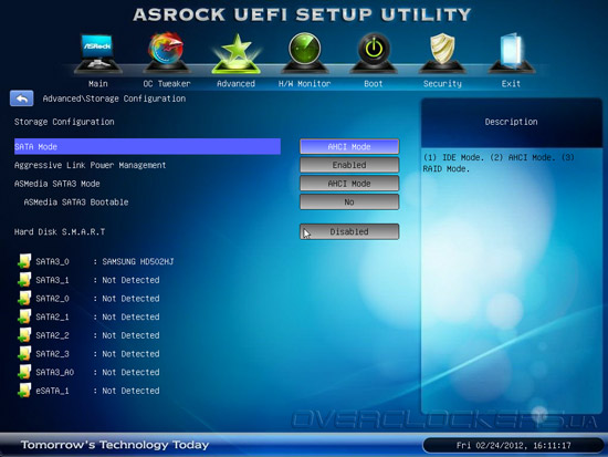 UEFI Setup ASRock X79 Extreme4-M