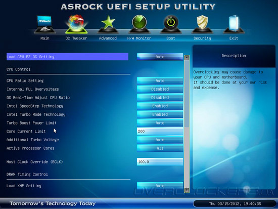 UEFI Setup ASRock X79 Extreme4