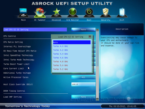 UEFI Setup ASRock X79 Extreme4