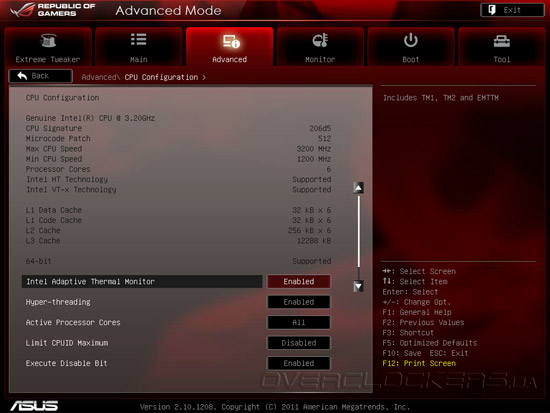 UEFI Setup ASUS Rampage IV Extreme