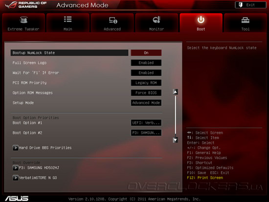 UEFI Setup ASUS Rampage IV Extreme