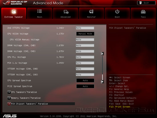 UEFI Setup ASUS Rampage Formula IV/Battlefield 3