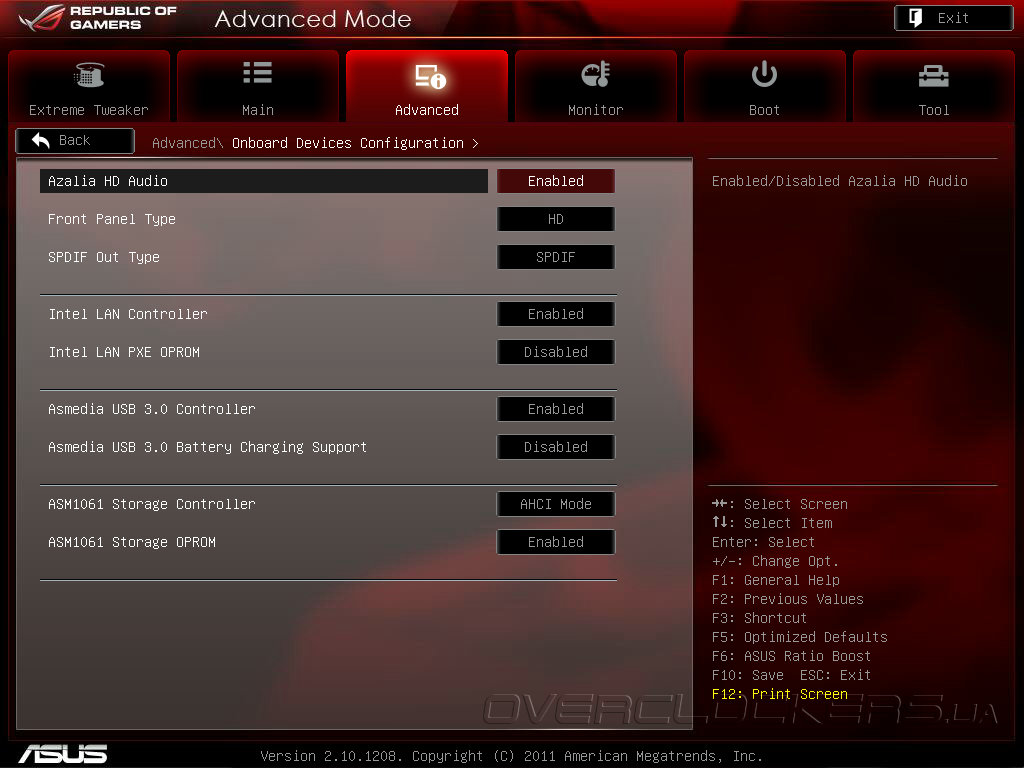 Onboard devices configuration. Rampage IV extreme.