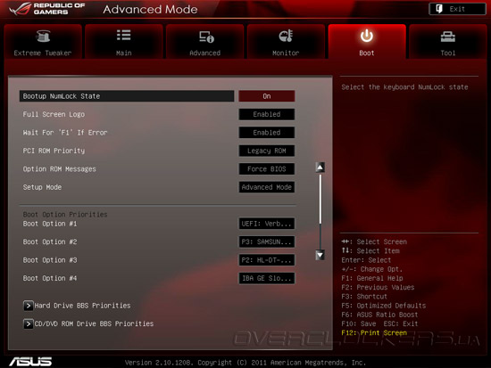 UEFI Setup ASUS Rampage IV Gene