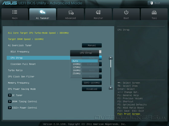 UEFI Setup ASUS Sabertooth X79