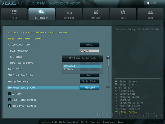 UEFI Setup ASUS Sabertooth X79