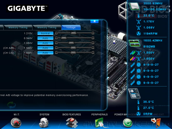 UEFI Setup Gigabyte GA-X79-UD3