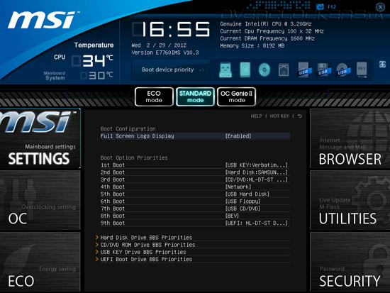 UEFI Setup MSI X79A-GD45 (8D)