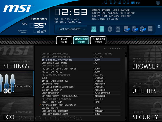 UEFI Setup MSI X79A-GD65 (8D)