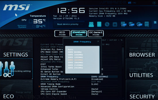 UEFI Setup MSI X79A-GD65 (8D)