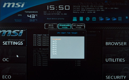 UEFI Setup MSI Big Bang-XPower II