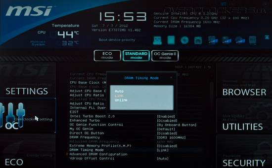 UEFI Setup MSI Big Bang-XPower II