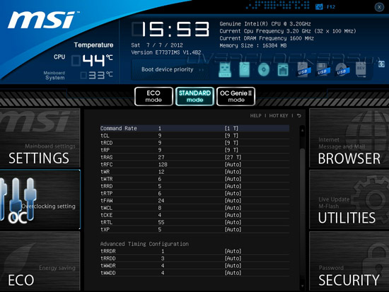 UEFI Setup MSI Big Bang-XPower II