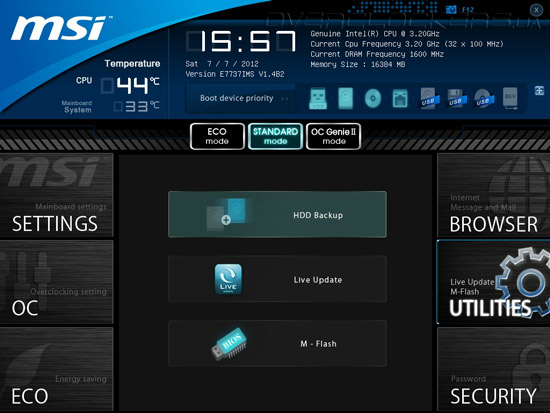 UEFI Setup MSI Big Bang-XPower II