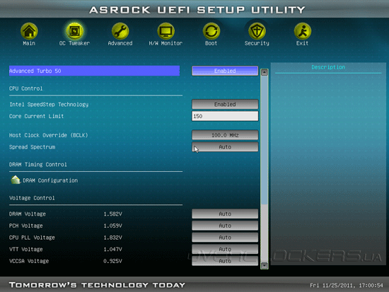 UEFI Setup ASRock Z68 Extreme3 Gen3