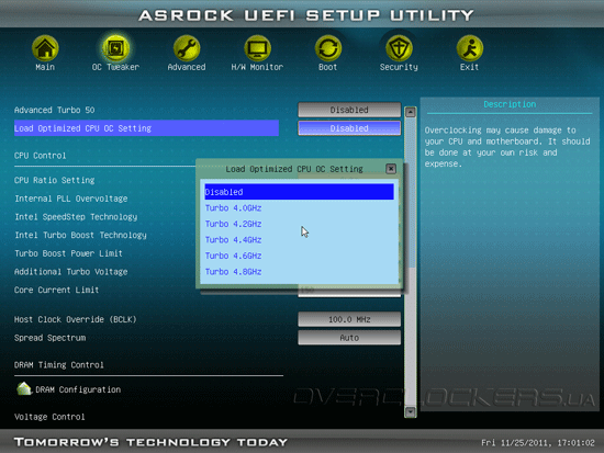 UEFI Setup ASRock Z68 Extreme3 Gen3