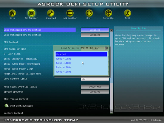 UEFI Setup ASRock Z68M-ITX/HT