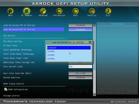 UEFI Setup ASRock Z68M-ITX/HT