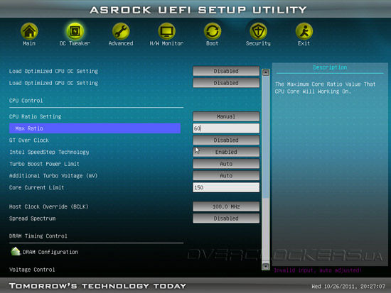 UEFI Setup ASRock Z68M-ITX/HT