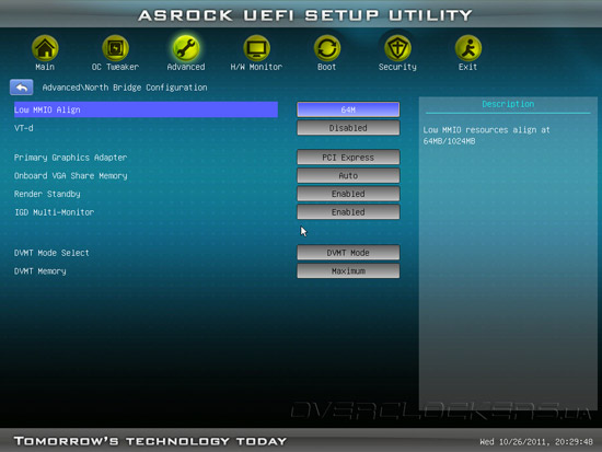 UEFI Setup ASRock Z68M-ITX/HT