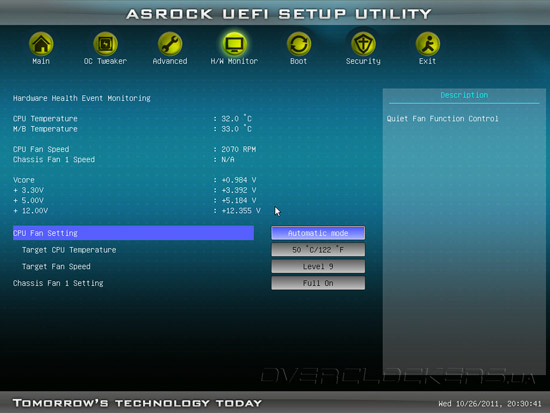 UEFI Setup ASRock Z68M-ITX/HT