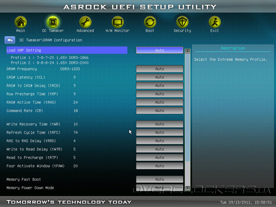 UEFI Setup ASRock Z68 Pro3-M