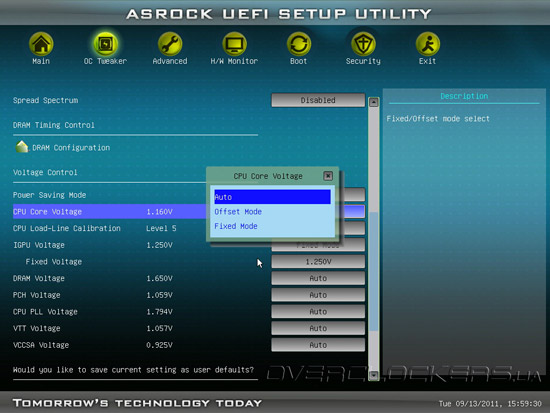 UEFI Setup ASRock Z68 Pro3-M