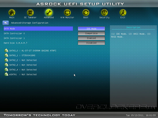 UEFI Setup ASRock Z68 Pro3-M