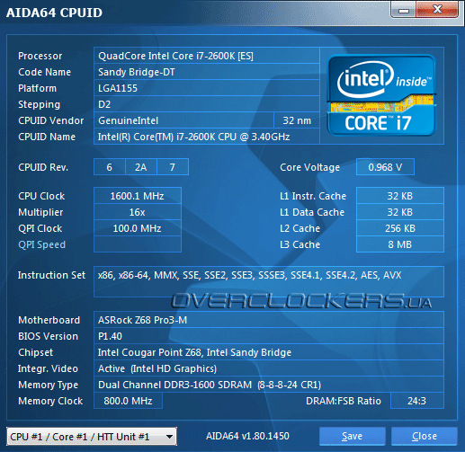 Разгон ASRock Z68 Pro3-M