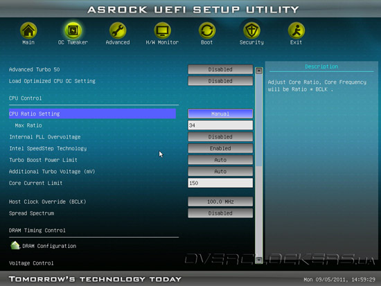 UEFI Setup ASRock Z68 Pro3