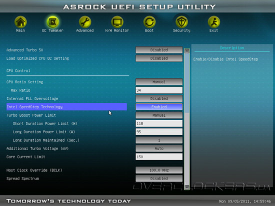 UEFI Setup ASRock Z68 Pro3