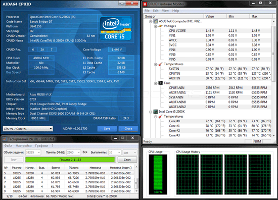 Разгон ASUS P8Z68-V LX