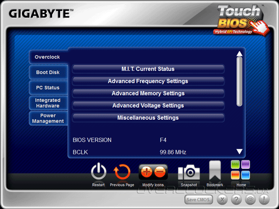 Gigabyte Touch BIOS