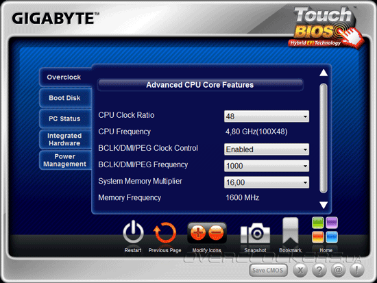 Gigabyte Touch BIOS