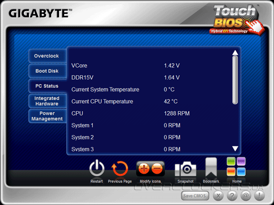 Gigabyte Touch BIOS