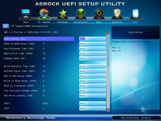 UEFI Setup ASRock Z75 Pro3