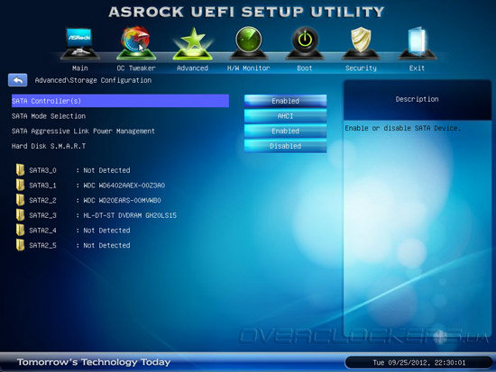 UEFI Setup ASRock Z75 Pro3