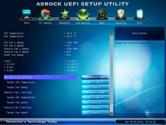 UEFI Setup ASRock Z75 Pro3