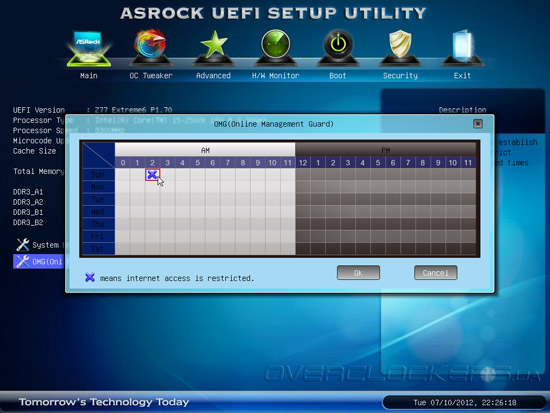 UEFI Setup ASRock Z77 Extreme6