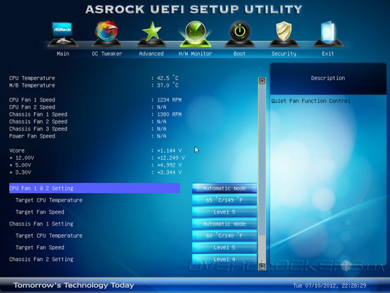 UEFI Setup ASRock Z77 Extreme6